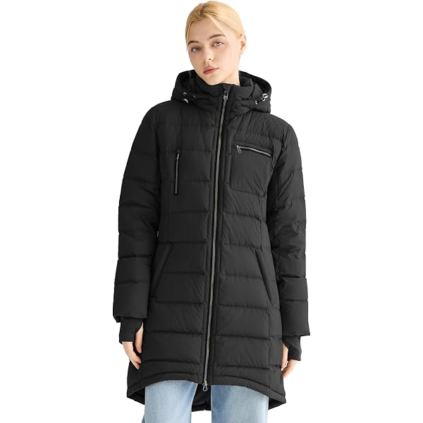 Amazon.com: Orolay Women's Thickened Long Down Jacket Winter Down